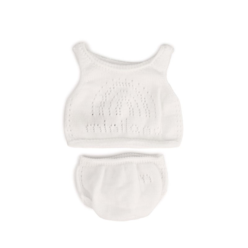 Miniland Doll Clothes Underwear Set for 12 5/8'' inch Dolls - Comes top and Bottom Pieces with Hanger - Image 1